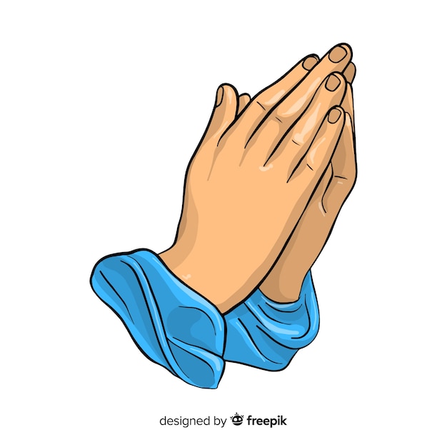 Vector praying hands background