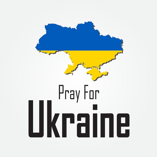 Vector praying for ukraine template design