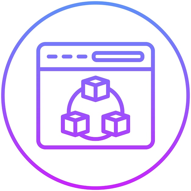 Предварительно созданная иллюстрация иконки вектора модуля No Code