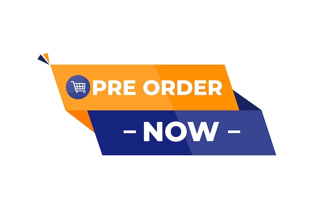 Vector pre order now banner design vector