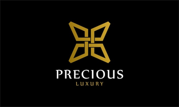 Precious logo vector jewelry symbol gold diamond gemstone shiny rich people icon elegant luxury design