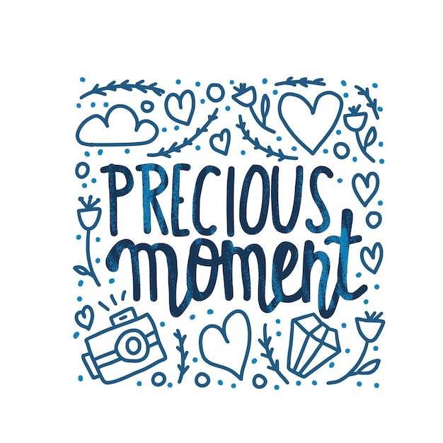 Precious moment poster vector concept design