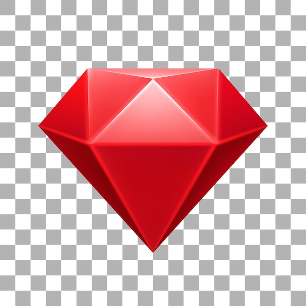 Vector precious stone red color, ruby in cartoon style. jewel, treasure, gem, brilliant, diamond, crystal.