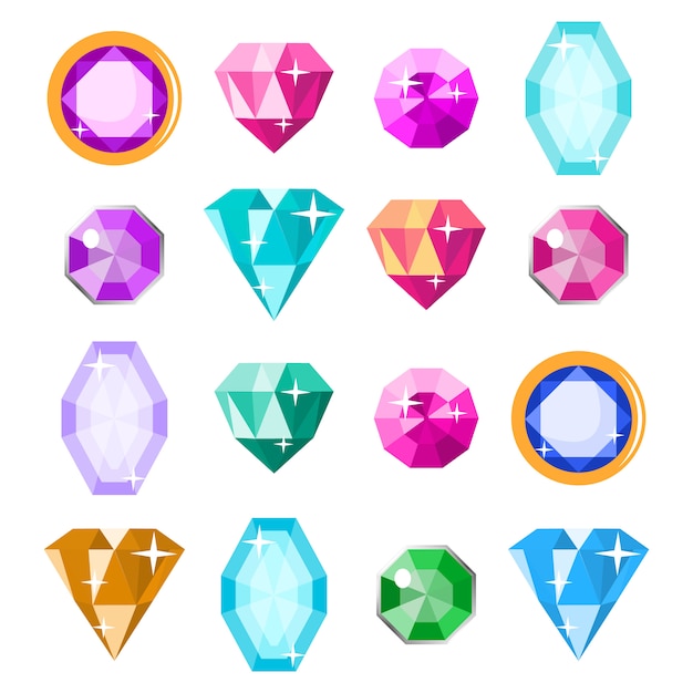 Vector precious stones