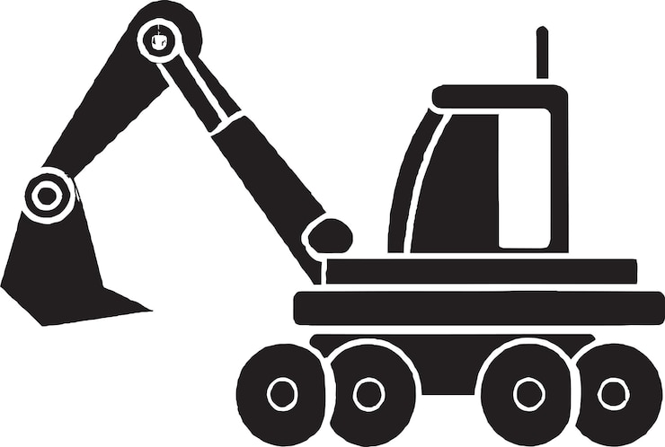 Vector precision excavator icon