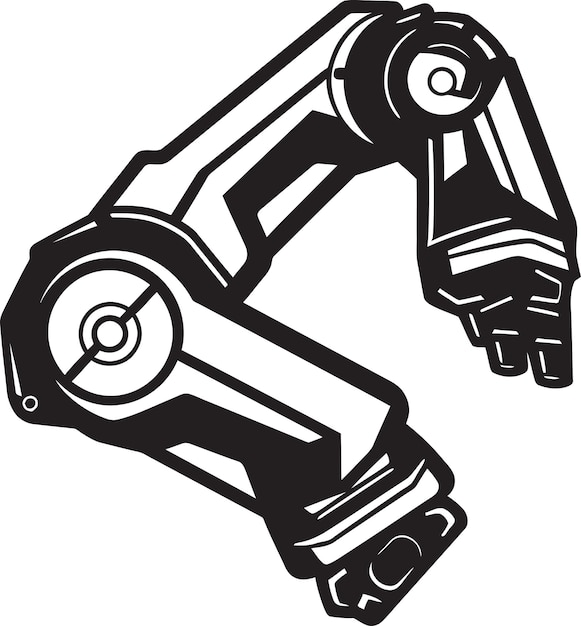 Precision Vector Art of a High Tech Robotic Arm with Emphasis on Mechanical Efficiency and Modern E