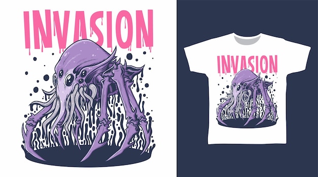 Predator doodle hand drawn t shirt and apparel design concepts