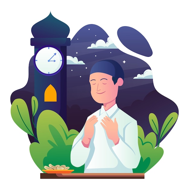 새벽 식사 일러스트레이션