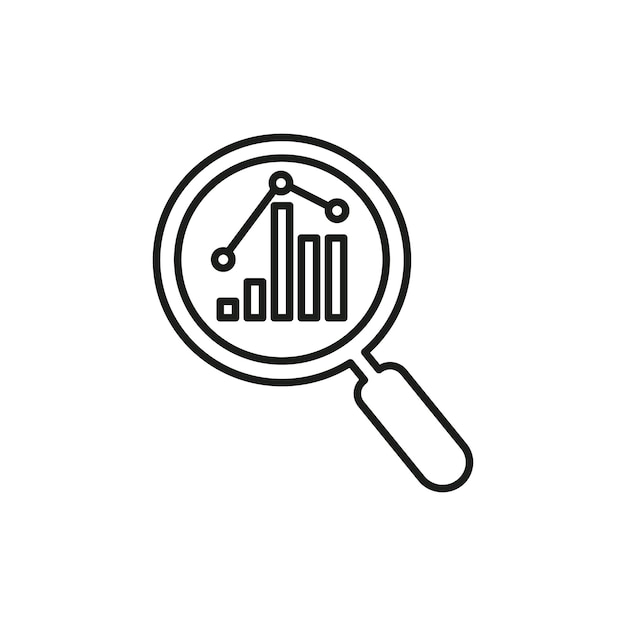 Prediction icon Symbol mark in Outline style