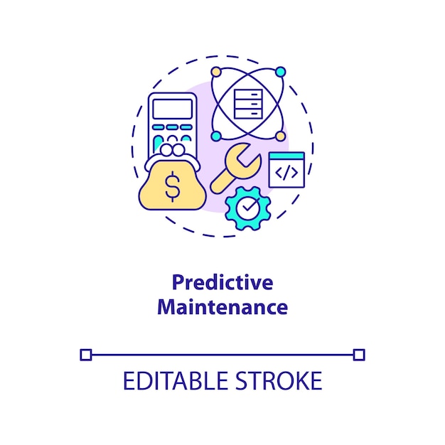 Predictive maintenance concept icon