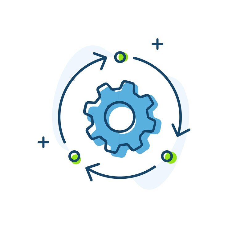 Vector predictive maintenance vector icon design