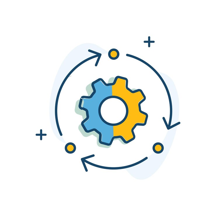 Vector predictive maintenance vector icon design