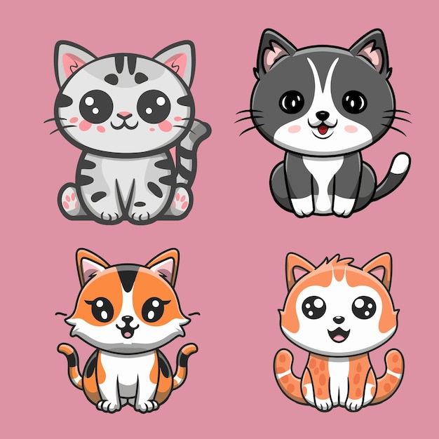 Premium Vector | A preety cat