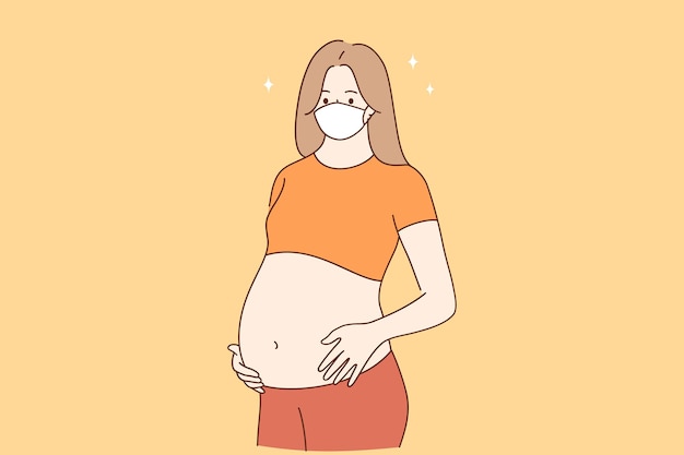 Pregnancy during civid-19 outbreak concept