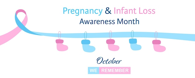 Vector pregnancy and infant loss awareness month sids is observed every year in october