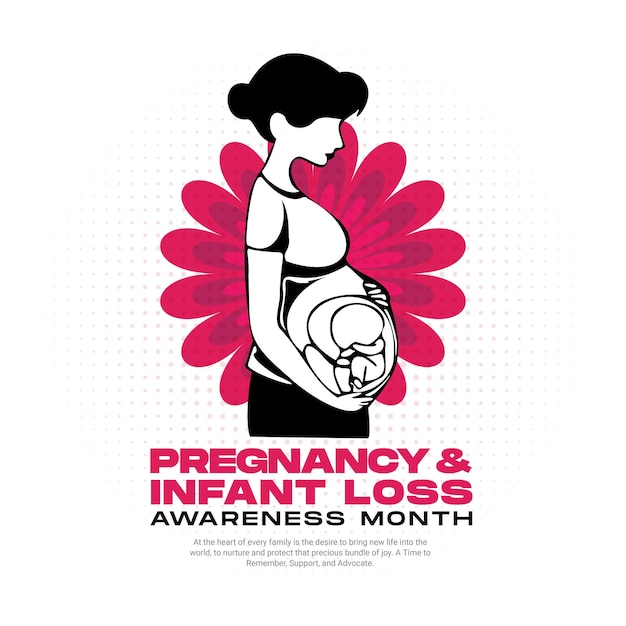 妊娠と乳児喪失意識月 ソーシャルメディア 妊婦のためのバナー