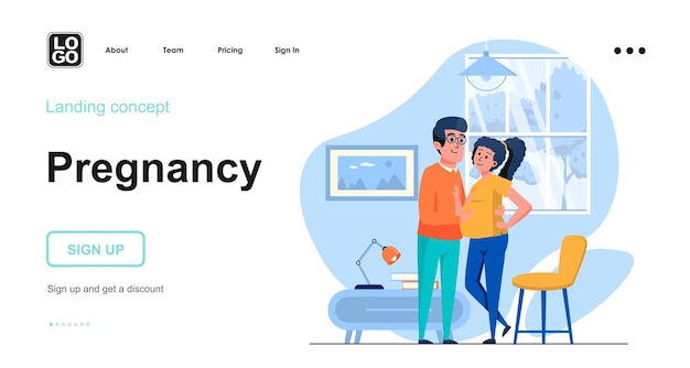 Pregnancy landing page template