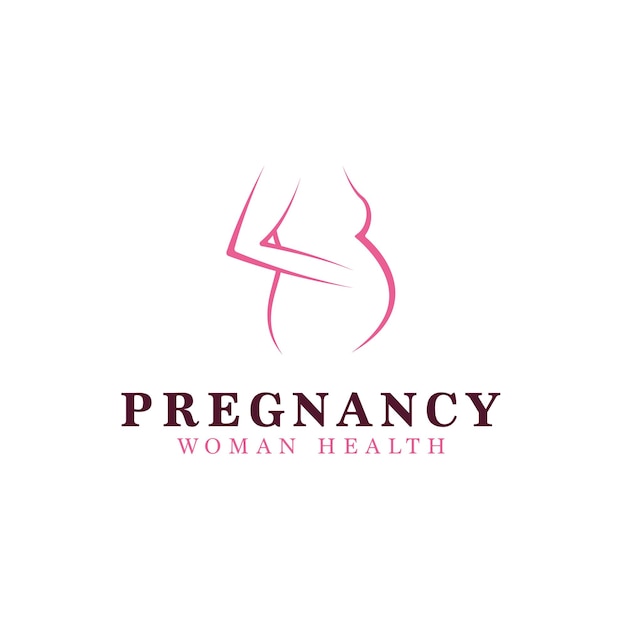 Pregnancy Pregnant Woman Maternal Logo Design Concept Vector Illustration Symbol Icon