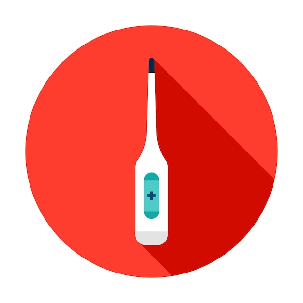 Pregnancy test circle icon. vector illustration with long shadow. medicine item.