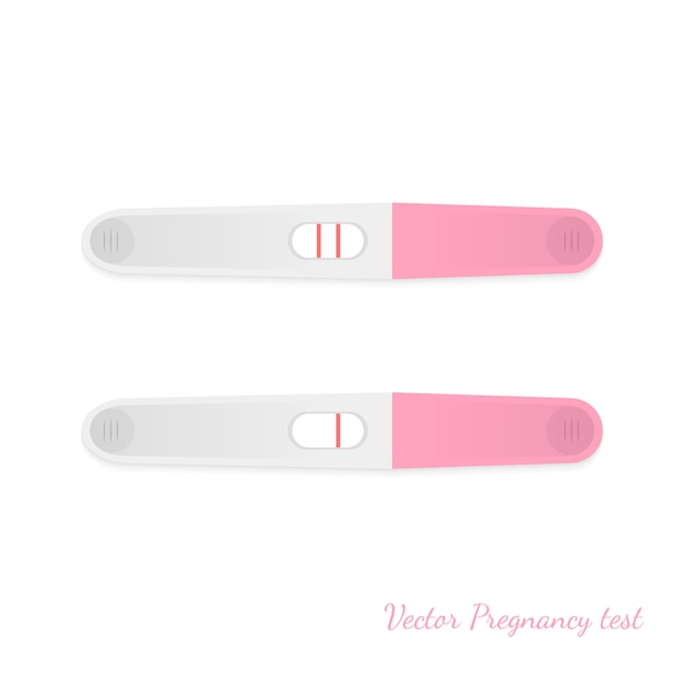 Pregnancy test isolated on white