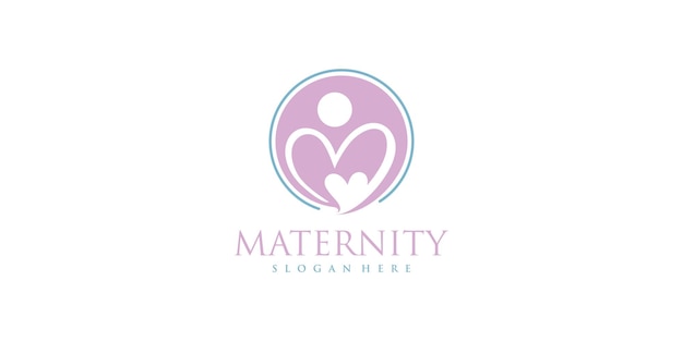 Pregnant logo design icon vector with unique element concept Premium Vector