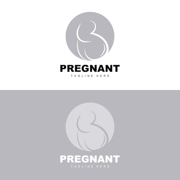 Pregnant Logo Mom And Baby Health Care Design Pregnant And Baby Medicine Brand Icon Vector