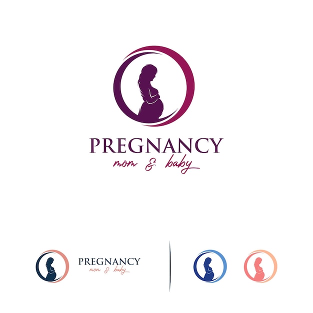 Pregnant logo template vector icon illustration design