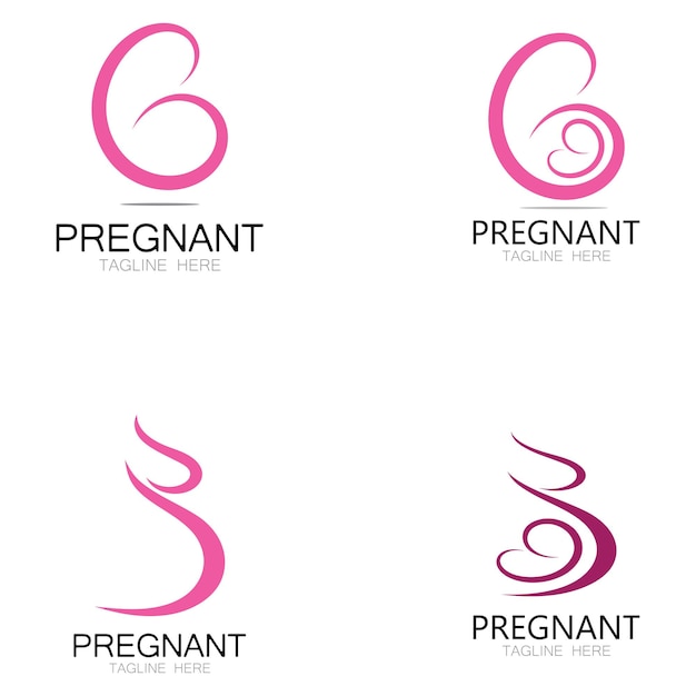 Pregnant logo template vector icon illustration design