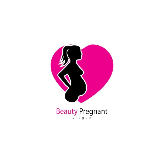 Pregnant logo template vector icon illustration design