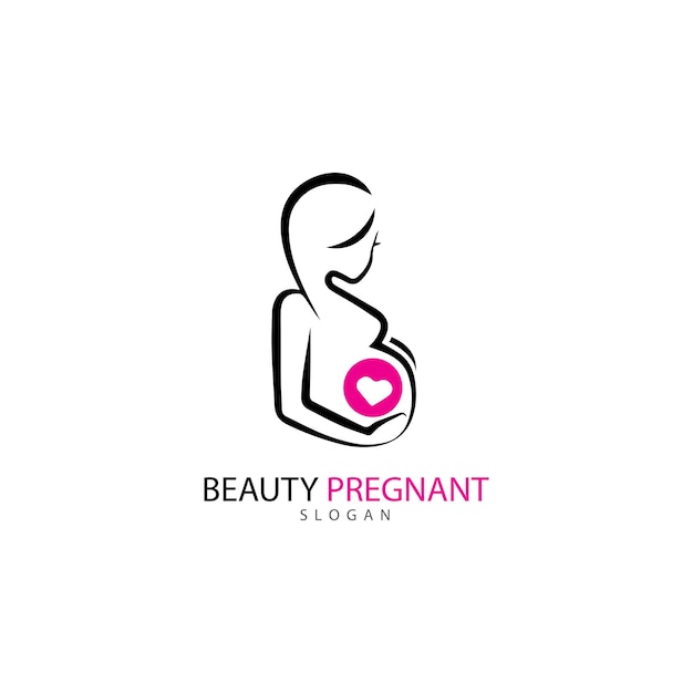 Pregnant logo template vector icon illustration design