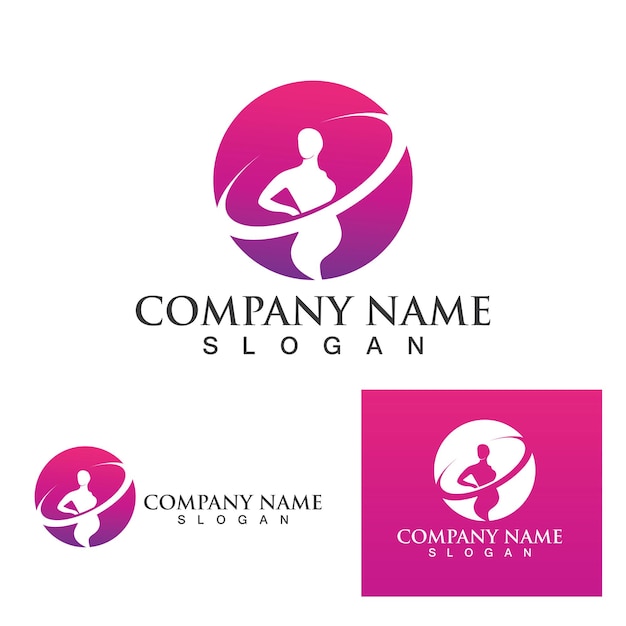 Vector pregnant logo template vector icon illustration design