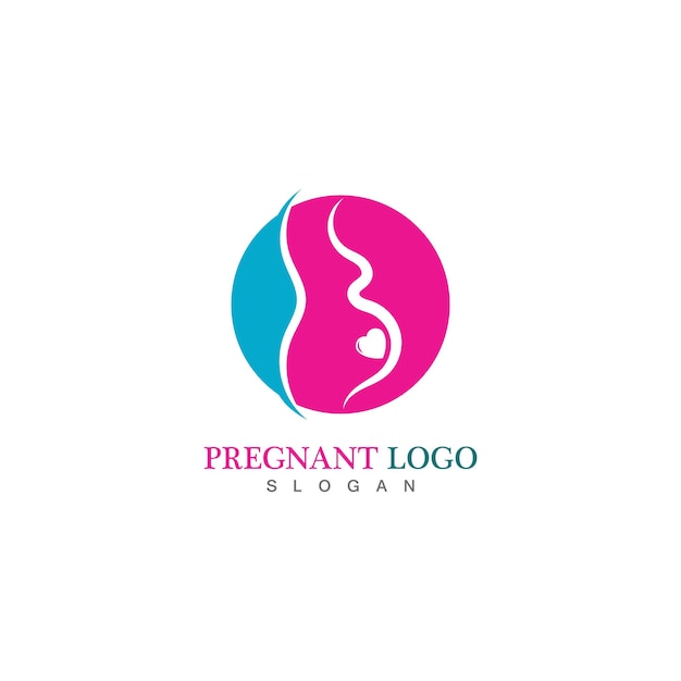 Vector pregnant logo template