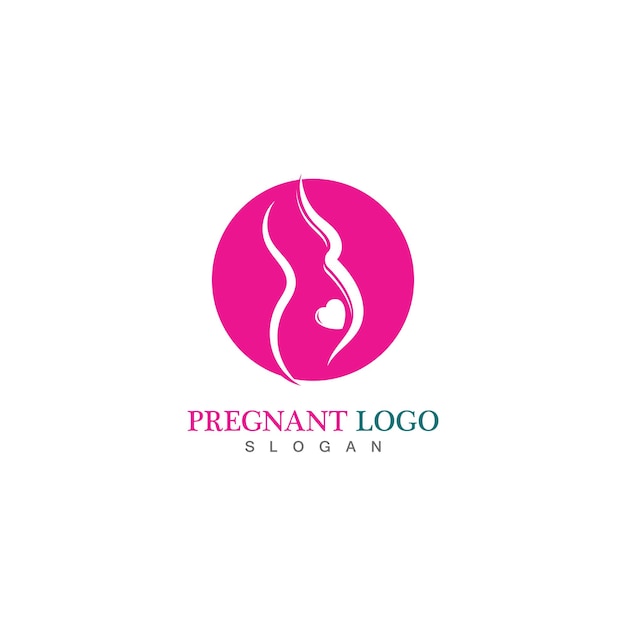 Vector pregnant logo template