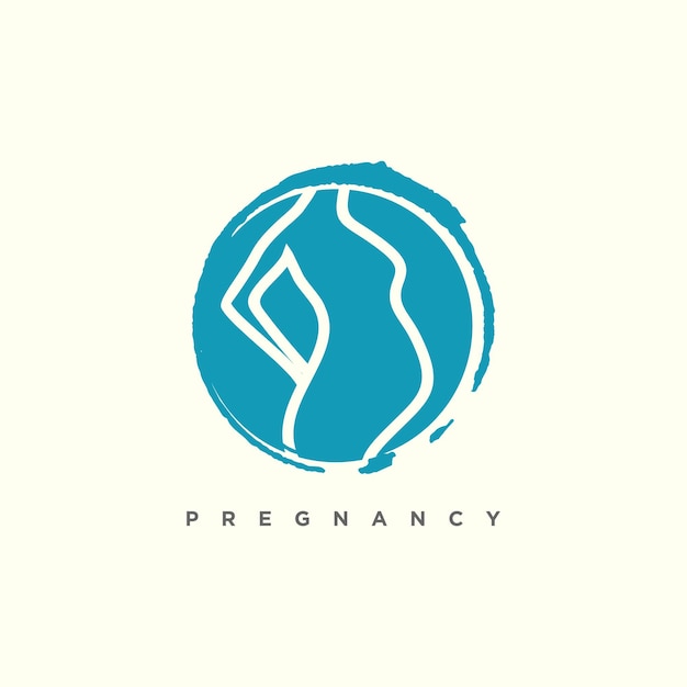 Pregnant logo vector design element icon with creative style