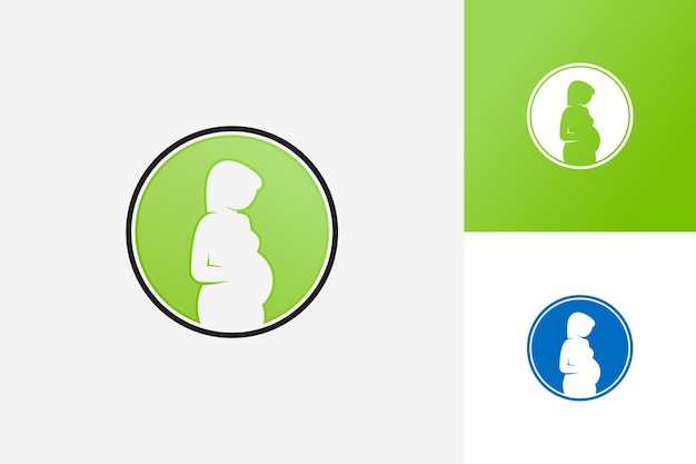 Pregnant mother logo template design vector, emblem, design concept, creative symbol, icon