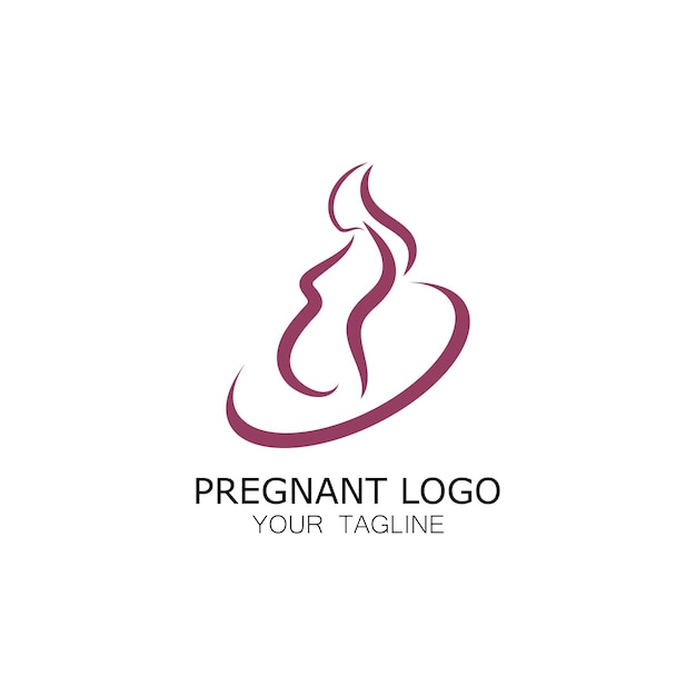 Pregnant template vector icon