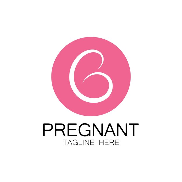 Pregnant template vector icon