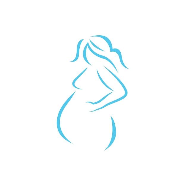 妊娠中のテンプレートベクトルアイコン