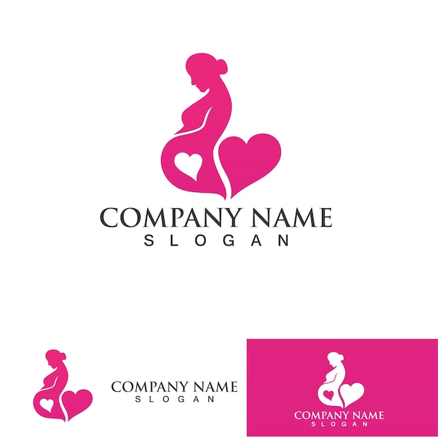 Vector pregnant template vector icon