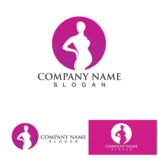 Pregnant template vector icon