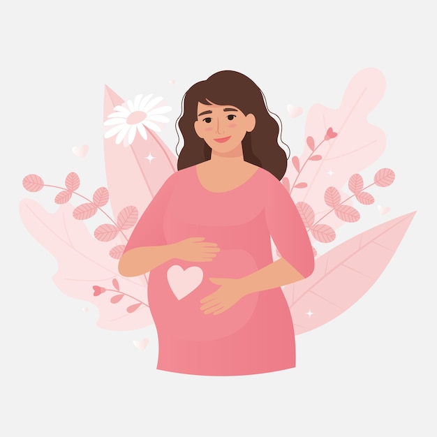 Pregnant woman. Happy and healthy pregnancy concept