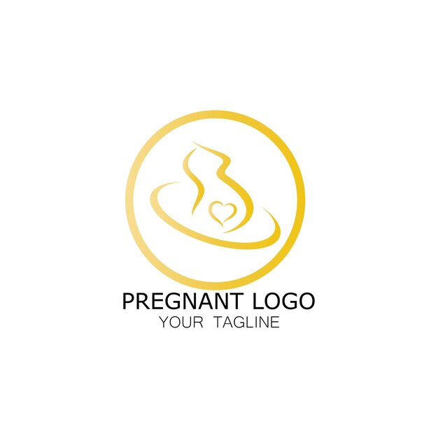 pregnant woman logo icon illustration template vector, for health clinics, hospitals, maternity clin