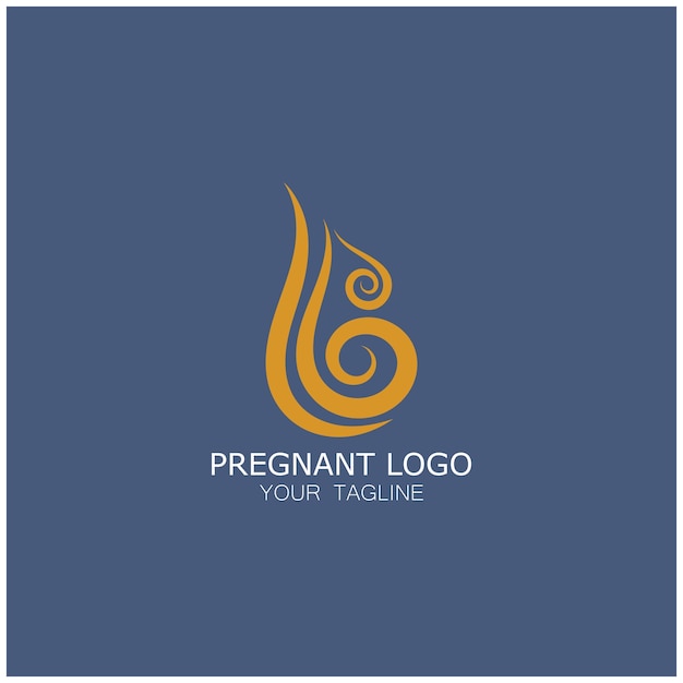 Pregnant woman logo icon illustration template vector, for health clinics, hospitals, maternity clin