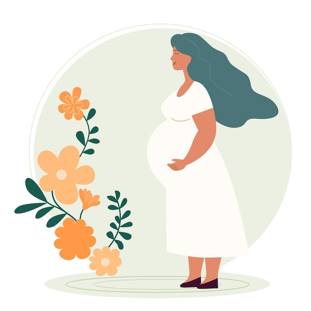 Pregnant woman motherhood concept