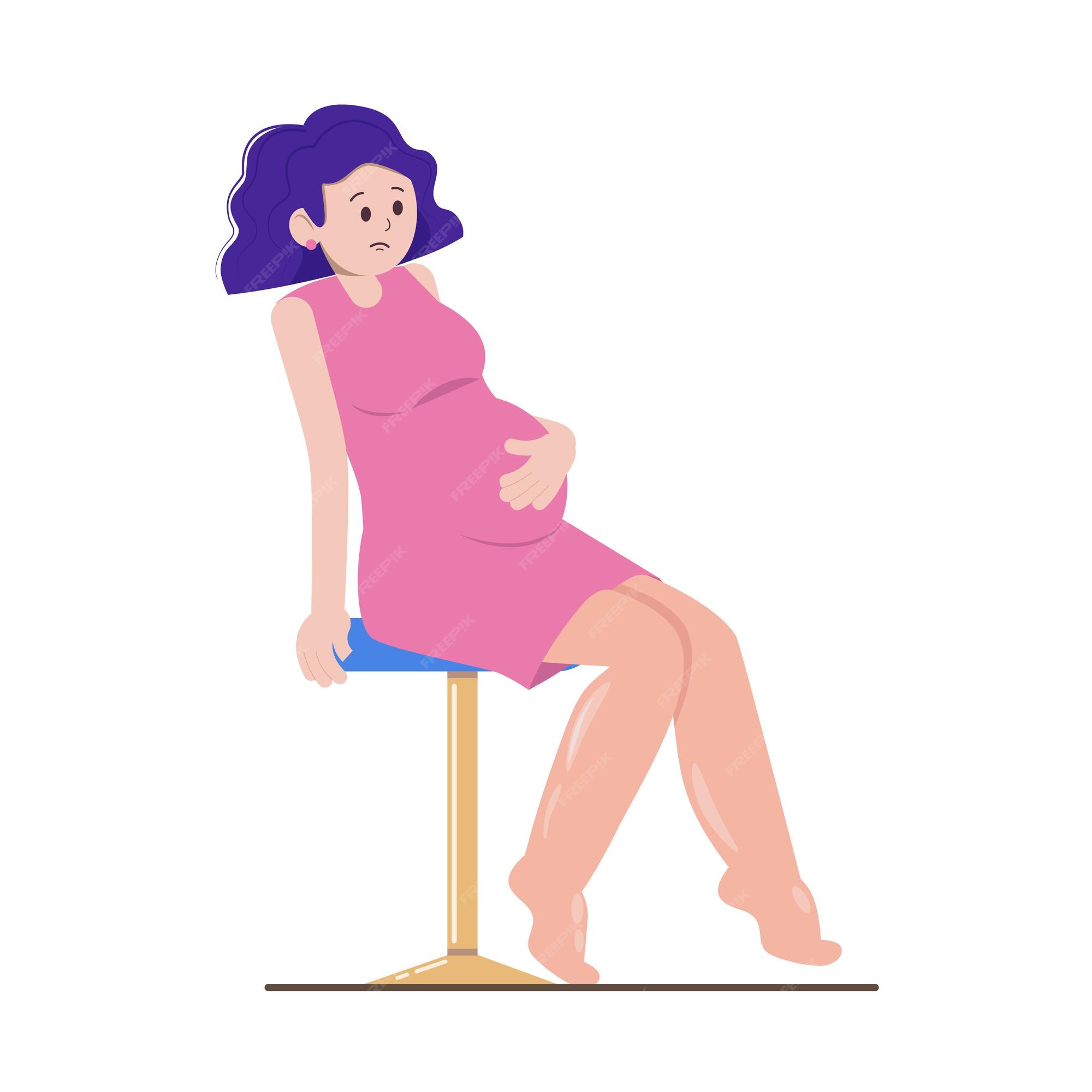 Premium Vector Pregnant woman with swollen legs. Swollen ankles and feet.