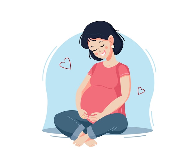 Vector pregnant woman