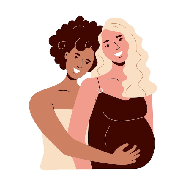 Premium Vector Pregnant women smile