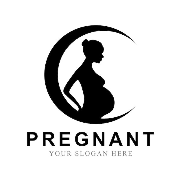 Pregnant women vector logo