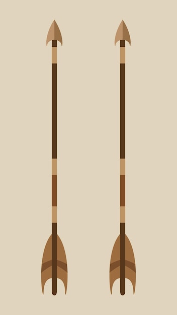 Vector prehistoric bow illustration 02