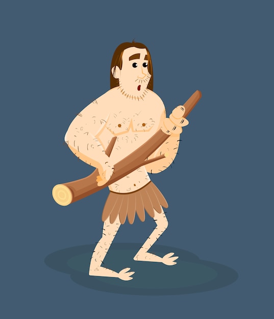 Vector prehistoric man